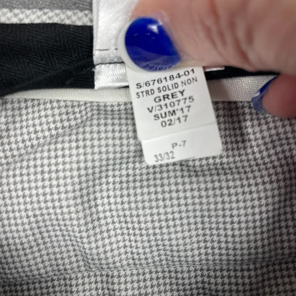 Banana Republic Standard Fit Dress Pants Mens 33x32 (Fits 33x31) Grey Stretch